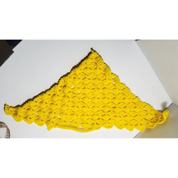 Handmade Yellow Crochet Doll Shawl – Boho Cottagecore Wrap for 18" Dolls Gift - Picture 3 of 10